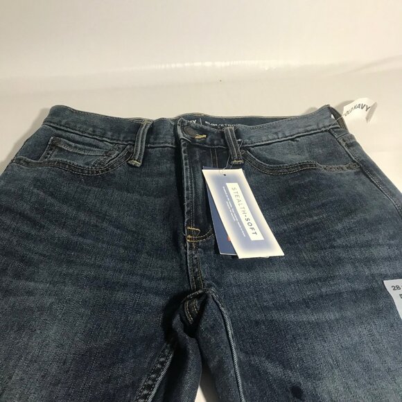Old Navy Mens Jeans 28x30 Extremely Soft Dark Wash Denim Slim Fit NEW - Picture 2 of 9